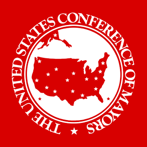 Logo for the U.S. Conference of Mayors which released the results of the Menino Survey of Mayors at its winter conference