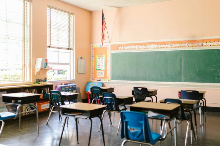 Interior of classroom